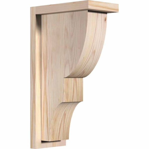 Ekena Millwork Ridgewood Smooth Corbel w/Backplate, Douglas Fir, 5 1/2"W x 10"D x 18"H COR06X10X18RID01SDF - main
